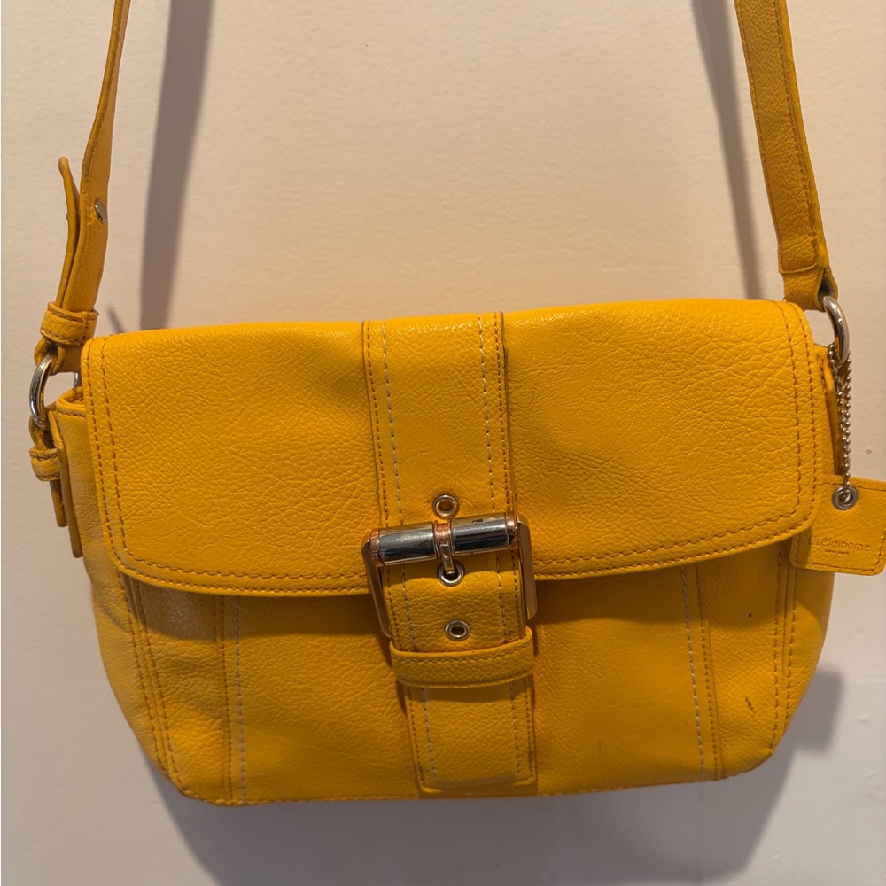 Liz Claiborne Mustard Crossbody Bag